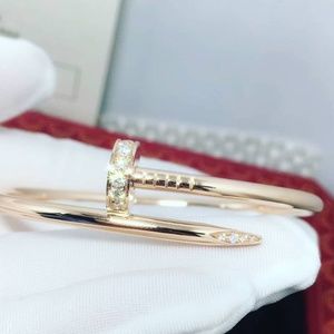 Authentic diamond Cartier nail bracelet rose gold